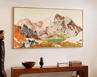 Mountain Landscape Oversized Canvas Print | Serene Nature Wall Art