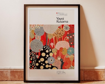 Yayoi Kusama Inspired Framed Poster | Japanese Polka Dot Art