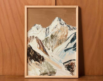 Abstract Mountain Landscape Print Unframed Fine Art Poster