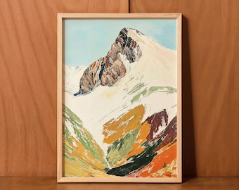 Abstract Mountain Fine Art Print, Modern Landscape Artwork