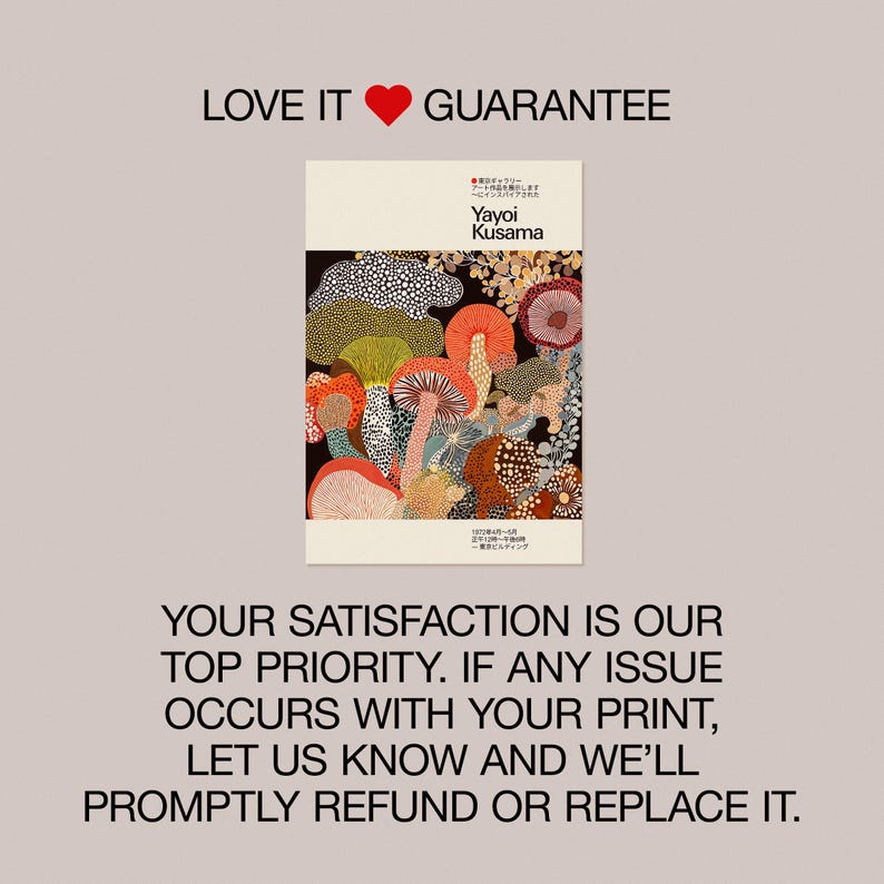 Love Guarantee: Your satisfaction is our highest priority. If you encounter any issues with your print, please let us know, and we will promptly refund or replace it.