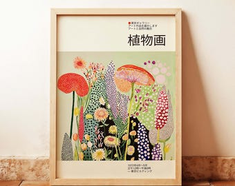 Japanese Botanical Print | Japandi Pastel Floral Wall Art