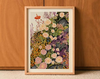 Wildflower Botanical Poster Unframed Floral Nature Wall Art