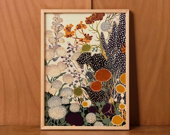 Wildflower Poster Unframed Abstract Botanical Wall Art