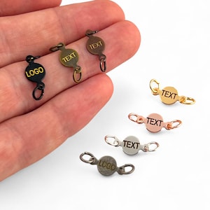 Custom Laser Engraved Logo Charm, Personalized Logo, Custom Jewelry Tag, Metal Jewelry Tag, Custom Logo, Jewelry (7 mm) SHN23