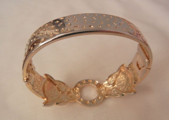 Beautiful Double tiger side open hinged bangle Br… - image 5