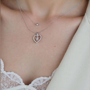 Collares Nitial, para madre, mejor amiga, hermana, regalo de cumpleaños, collar minimalista con nombre, collar con nombre personalizado con corazón