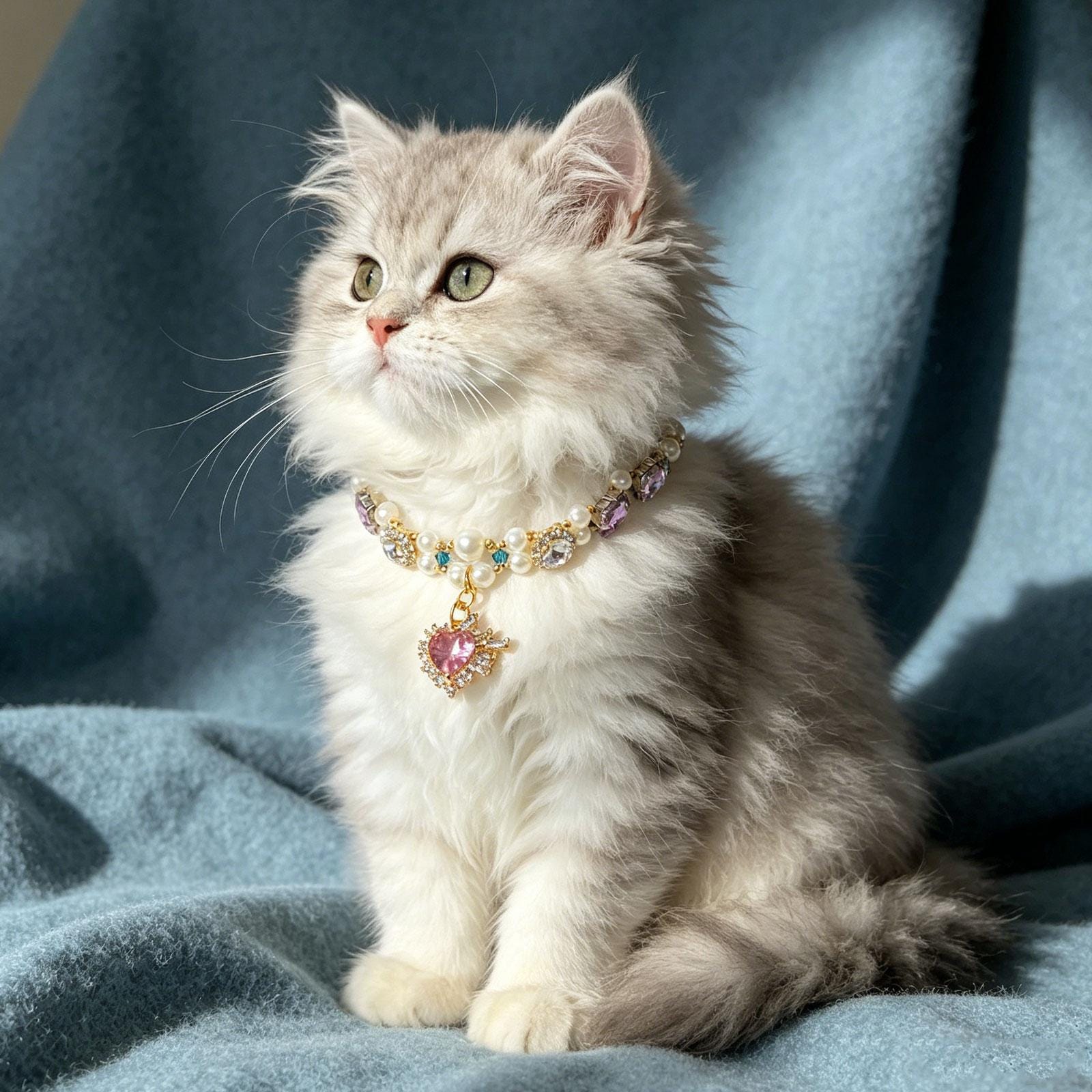 Gepersonaliseerde Kattenhalsband Van Zacht Kunstleer - Met Bel, Elastische Veiligheidsriem En Ster/maan Klinknagels, Verstelbaar