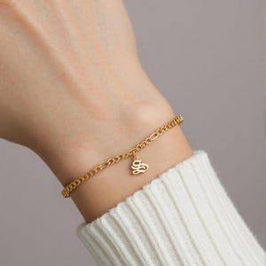 Pulsera inicial, para madre, mejor amiga, hermana, regalo de cumpleaños, pulsera minimalista con inicial y nombre, pulsera con inicial para parejas