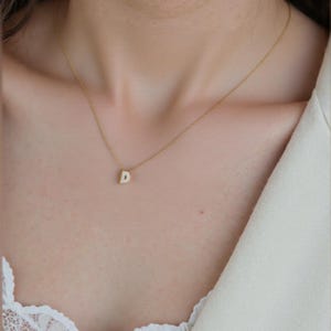 Collares con inicial, para madre, mejor amiga, hermana, regalo de cumpleaños, collar minimalista con inicial y nombre, collar con dije de corazón de diamantes pavé.