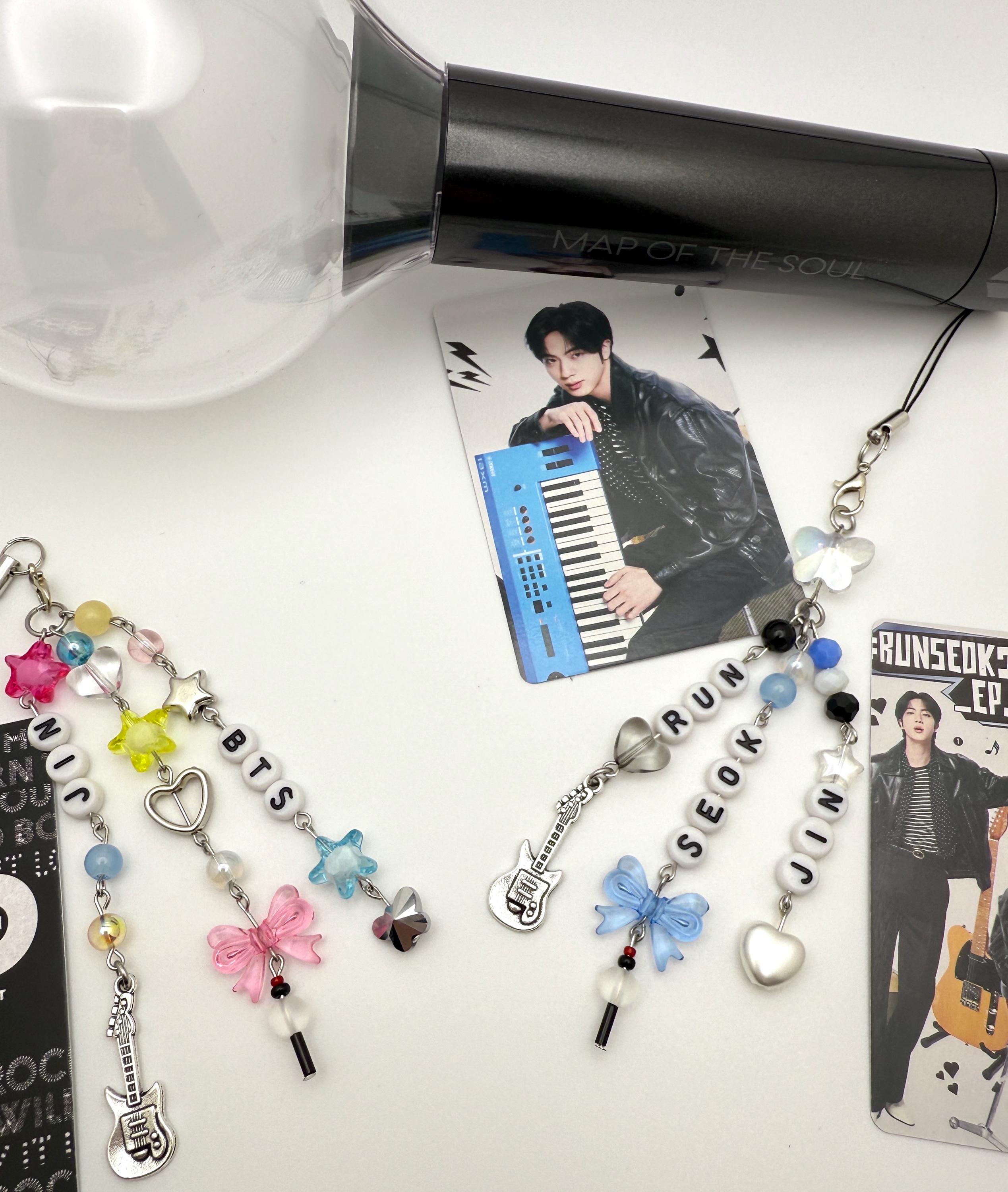Jin Echo EP Inspired Phone Charm Keychain Light Stick Charm- Blue