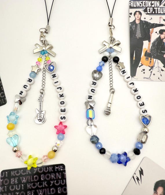 RUNSEOKJIN 　KEYRING & TOUR MINI CHARM BTS Jin Run Seokjin EP World Tour Inspired Wristlet Phone