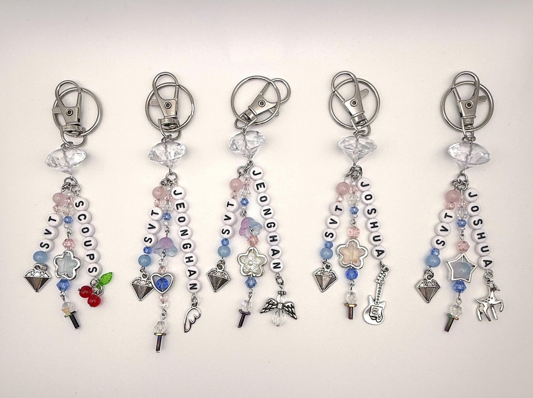 Seventeen Bias Keychain/phone Charm- Rose Quartz and Serenity Blue