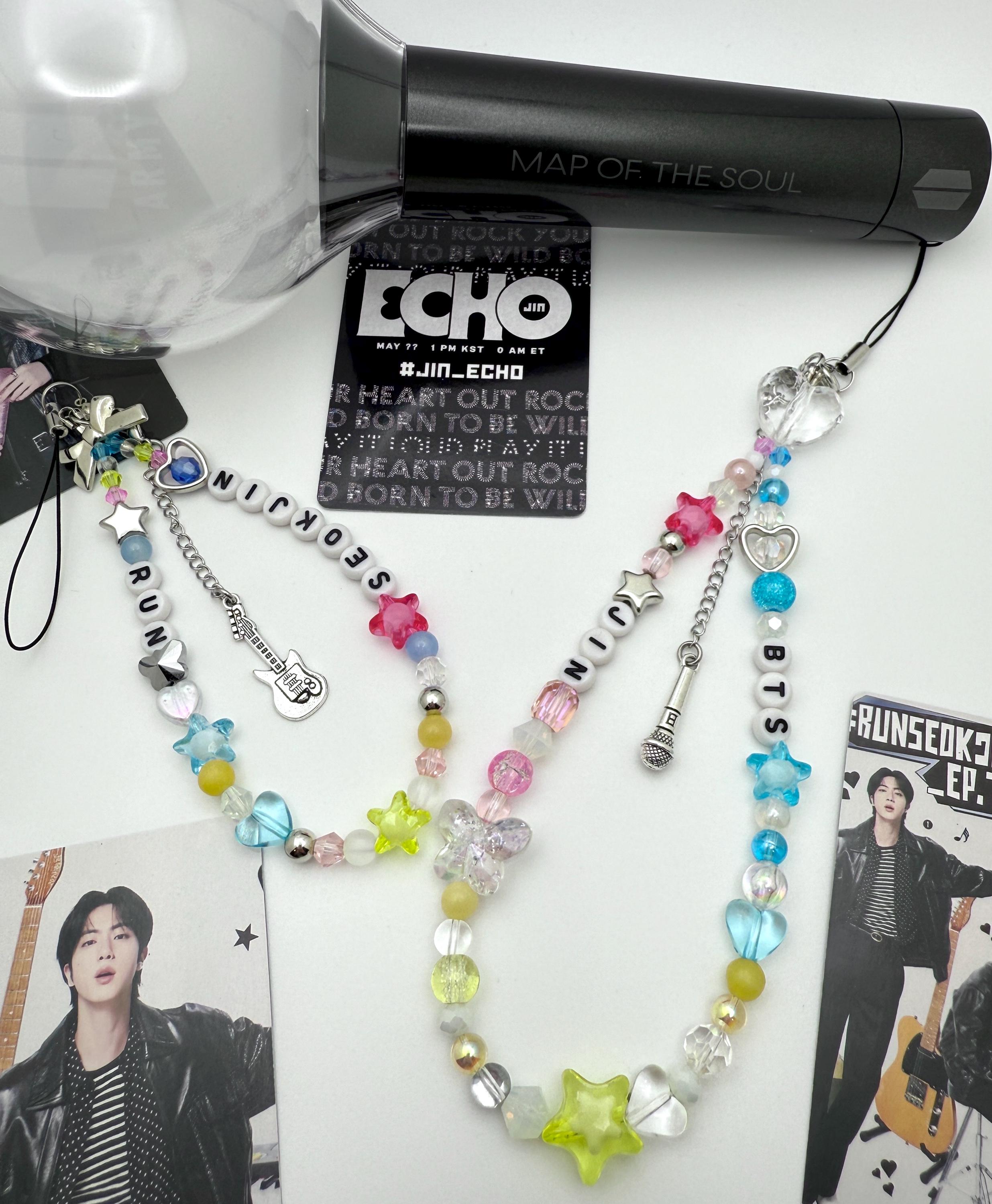 BTS Jin Run Seokjin EP World Tour Inspired Wristlet Phone Charm