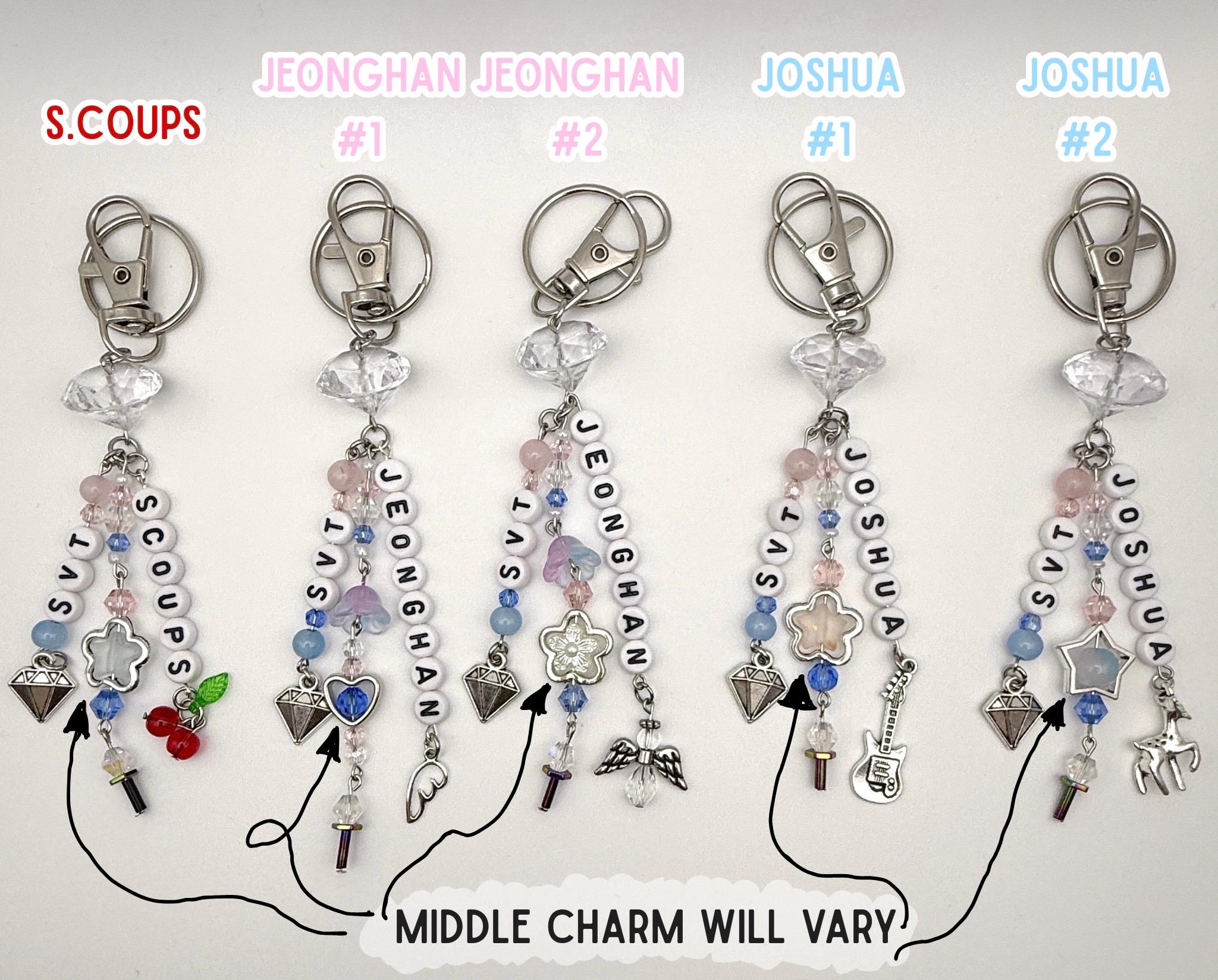Seventeen Bias Keychain/phone Charm- Rose Quartz and Serenity Blue
