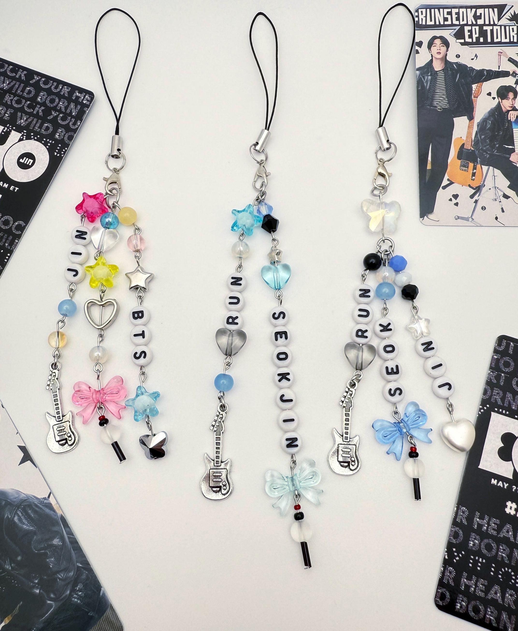 Jin Echo EP Inspired Phone Charm Keychain Light Stick Charm- Blue