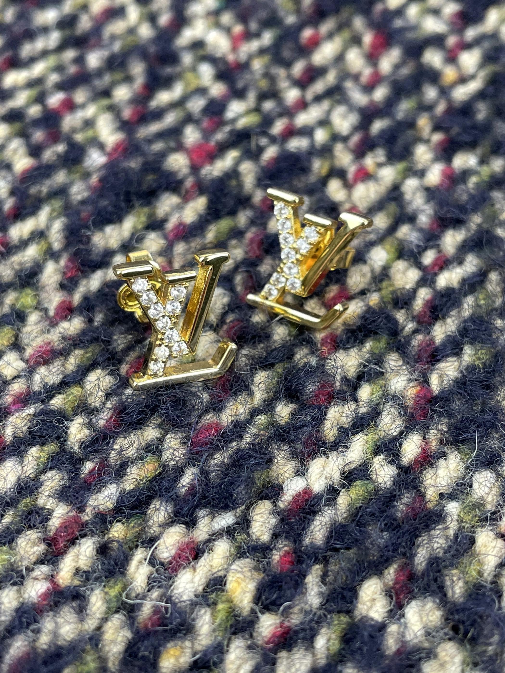Gold Earring Louis Vuitton - Etsy Gold Earring Louis Vuitton - Etsy