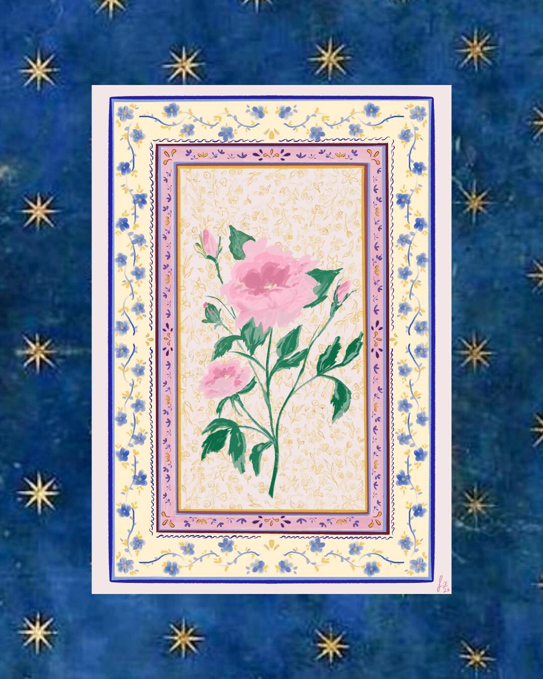 White Roses Islamic Rose, Islamic Original Digital Art, Printable, Digital Download - Etsy