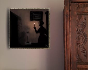 Jane Eyre Art Print: Thornfield Hall Gothic Digital Artwork (PDF)