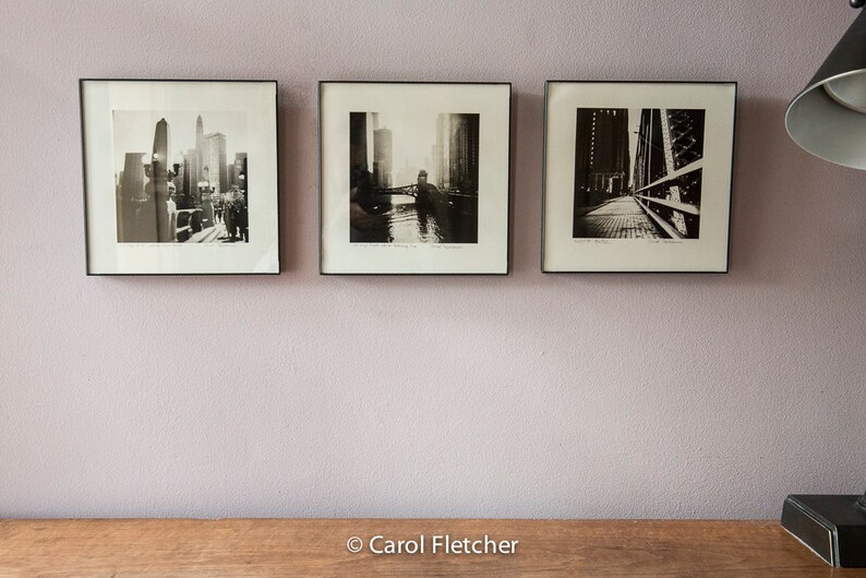 city sidewalk art Chicago wall art print Light Bulb Chicago River Walk Series #2 holga photo black and white Chicago Photography