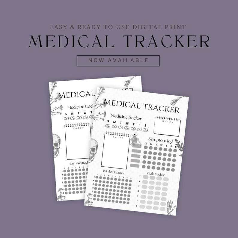 Medical Tracker, Medicine Tracker, Medical Tracker Digital Print ...