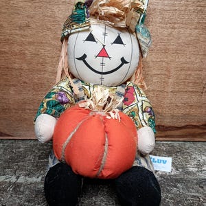 Cute Sitting Scarecrow