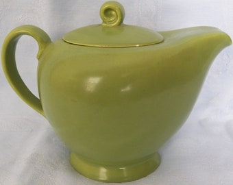 Vintage Santa Anita California Pottery Modern Light Green Tea Pot