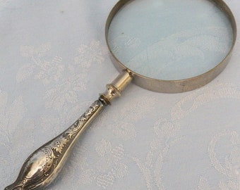 Vintage 3.5” Magnifying Glass with Sterling Silver Handle