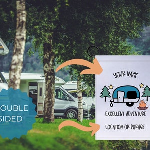 Personalized Camp Flag for camping, rv, Personalized Garden Flag, Custom Camping Sign, Camper Decor Accessories, RV Sign
