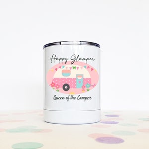 Happy Glamper Queen of the Camper glamping tumbler for Camping