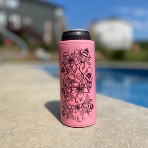 Bee Lover Stainless Steel Can Cooler for skinny cans