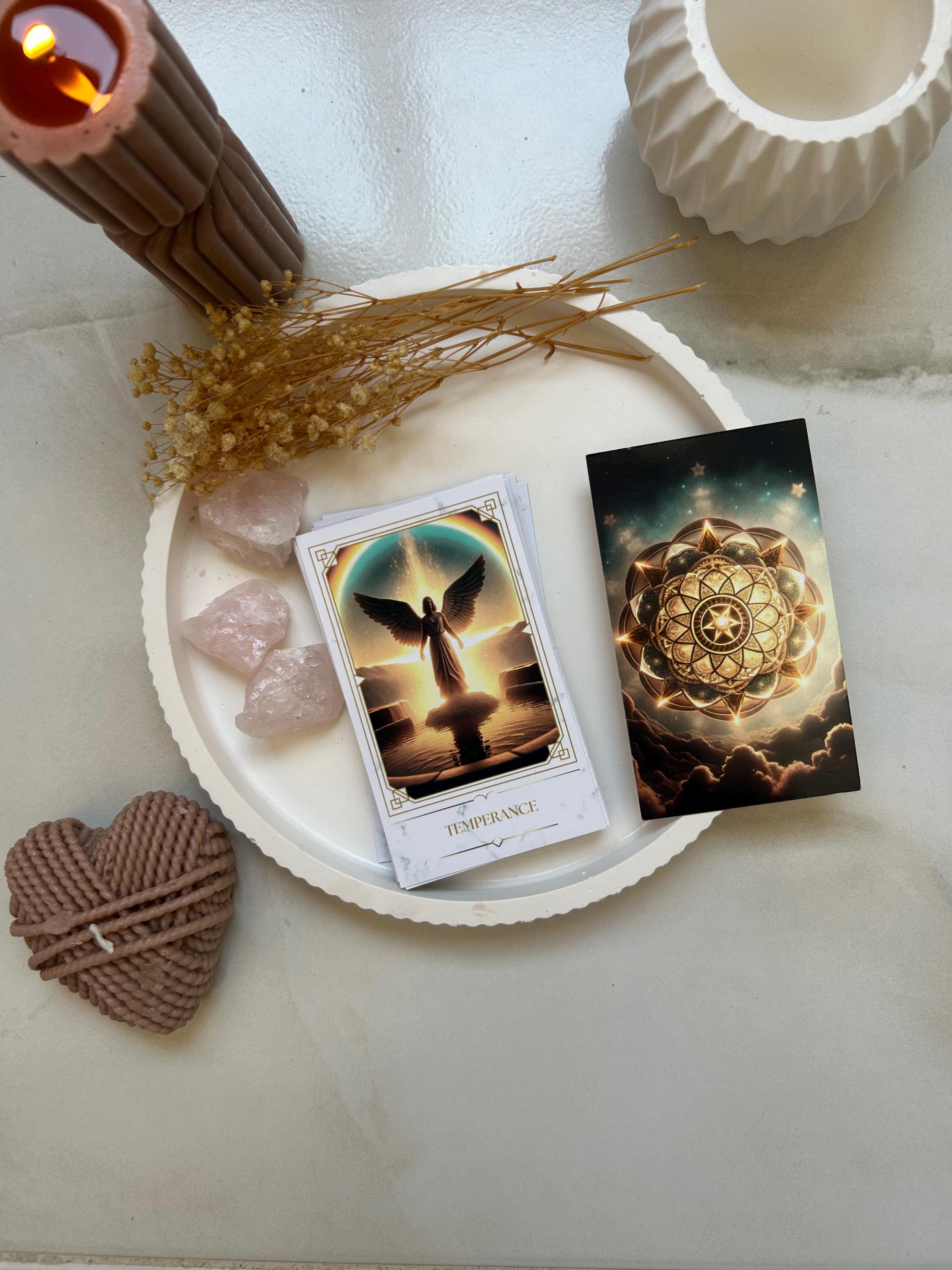 Mystical Gold Tarot Deck – 78 Luxury Gilded Tarot Cards & Magnetic Box ...