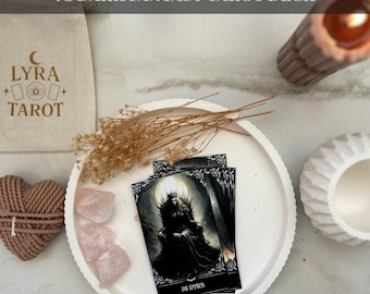 Dark Fantasy Tarot Deck 78 Tarotkarten, Starre Box Gothic Occult Deck für Intuition Schattenarbeit