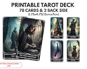 78 Tarot Deck, WhimsiGothic Tarot, Printable Tarot Deck Design, Unique Tarot Deck, Digital Cards Deck, Fortune Reading Supply, png, pdf