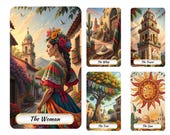 36 Lenormand Deck,Mexico Art Tarot, Printable Tarot Deck Design, Unique Tarot Deck, Digital Cards Deck, Fortune Reading Supply, png, pdf