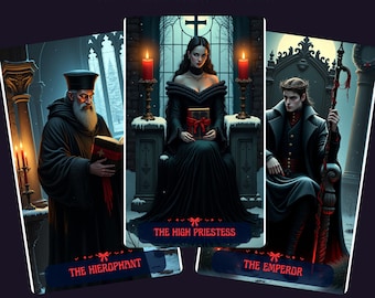 78 cartes de tarot hanté Dark Fantasy : jeu de tarot horreur gothique imprimable