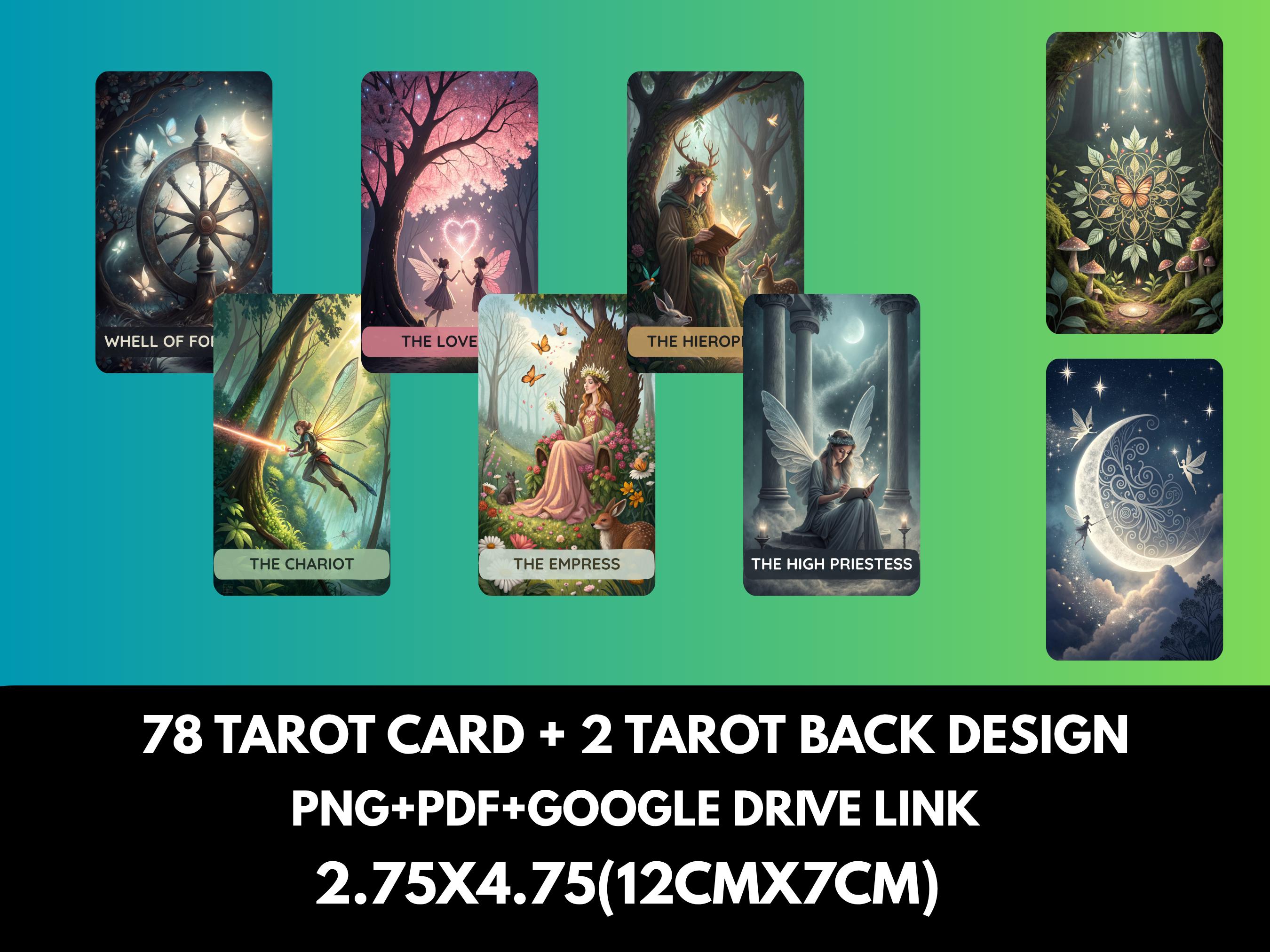 78 Tarot Deck, Fairy Tale Tarot, Printable Tarot Deck Design, Unique ...