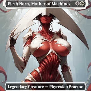 Elesh Norn, Mãe das Máquinas, Cartão Proxy de Anime Waifu Personalizado MTG - Conteúdo Adulto