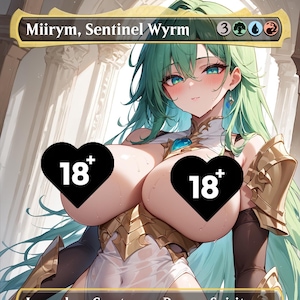 Miirym, Sentinel Wyrm MTG - Tarjeta proxy personalizada de anime para waifu - Contenido para adultos