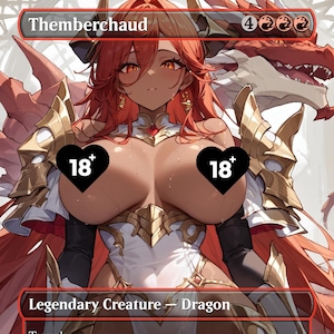 Tarjeta proxy de Waifu personalizada de Anime MTG de Themberchaud - Contenido para adultos