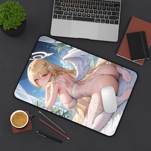 Magic the Gathering TCG Playmat, Avacyn Angel, Anime Waifu Desk Mat, Large Mouse Pad, MTG Gift for Him, Lorcana Playmat