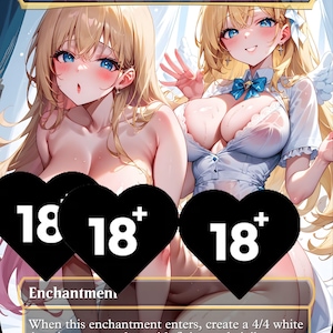 Tarjeta proxy personalizada de Waifu de Anime de Rampage of the Valkyries de MTG - Contenido para adultos