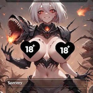 Tarjeta proxy personalizada de Waifu de Demonic Tutor - Contenido para adultos