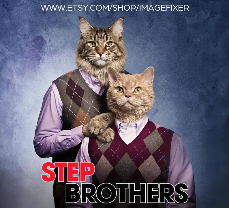 Custom Pet Step Brothers Poster: Funny Movie-style Pet Portrait ...