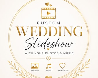 Custom Wedding Slideshow Video, Photo Montage, Personalized Memories (Digital)