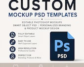 Custom Editable Photoshop Mockup PSD Templates | Smart Object Branding Design