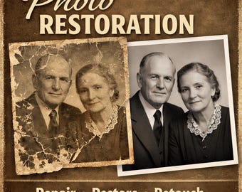 Professional Photo Restoration Service: Repair Vintage Photos, Enhance Quality and colorize memories