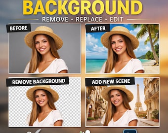 Photo Background Change | Background Removal and Replacement | Photoshop Editing