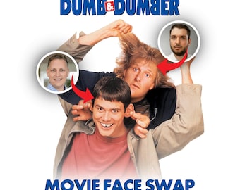 Custom Dumb and Dumber Movie Poster | Personalized Face Swap (Digital Download)