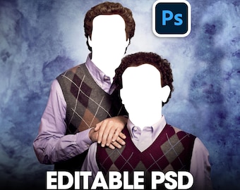 Step Brothers PSD Template | Editable Movie Poster PSD | Parody Poster Photoshop File